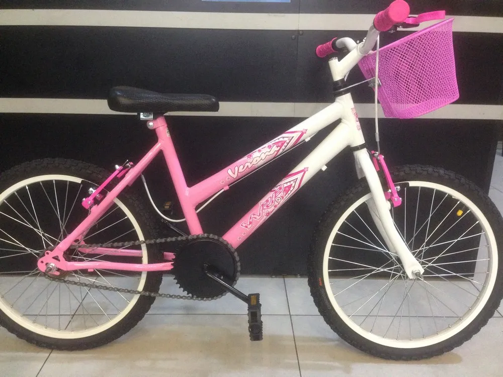 KIT DE BICICLETA ARO 20 WRP ROSA C/CESTA