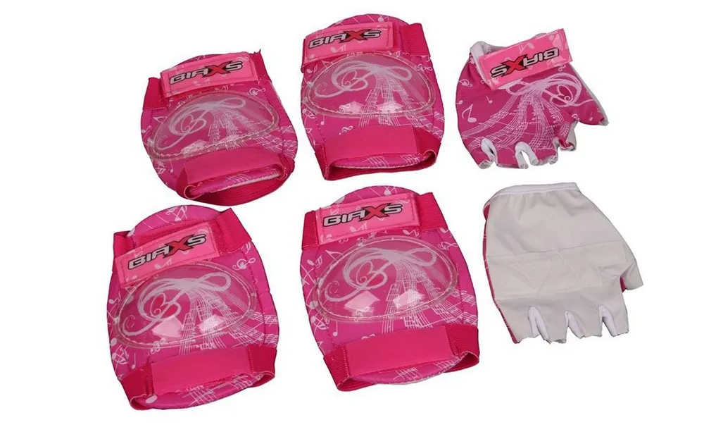 KIT JOELHEIRA/ COTOVELEIRA E LUVA WK7 INFANTIL ROSA