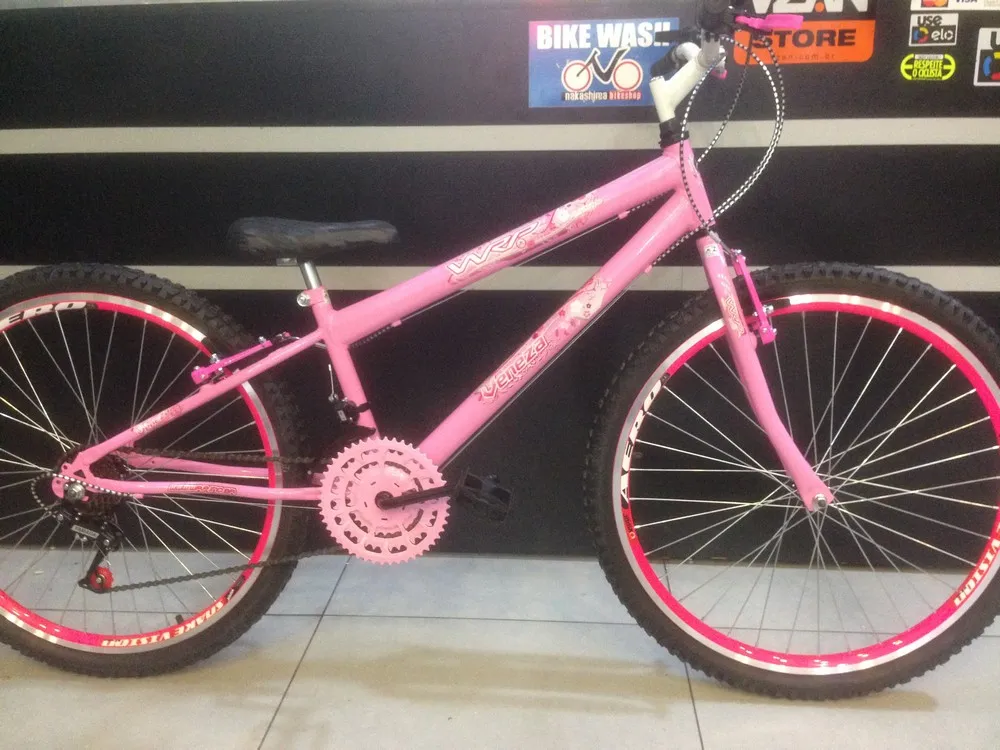 KIT DE BICICLETA ARO 26 WRP ROSA  18 MARCHAS S/CESTA