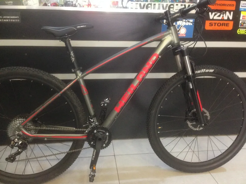 BICICLETA ARO 29 ALUM HEILAND STRIX 20 VEL CINZA/VERM TAM 17