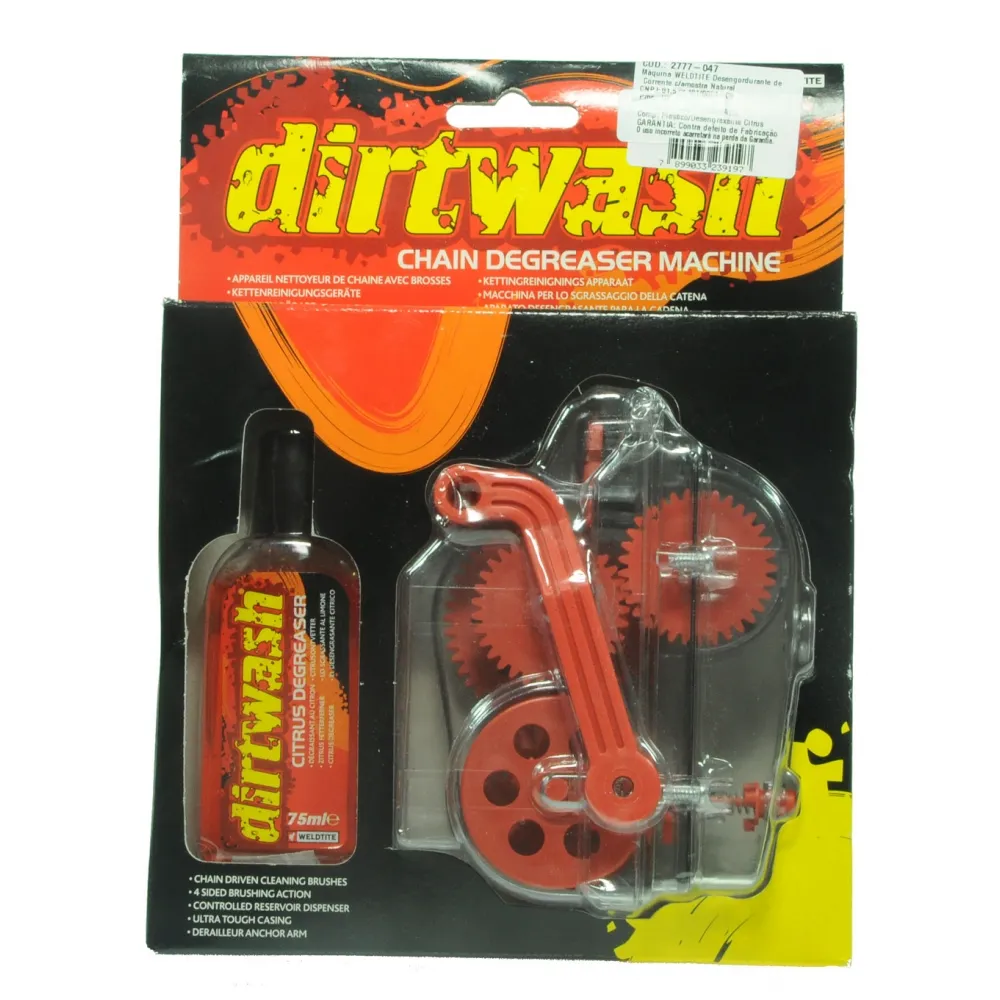 KIT DIRTWASH (MÁQUINA E DESENGRAXANTE DE CORRENTE)