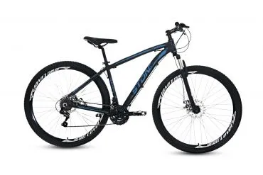 KIT DE BICICLETA ARO 29 ALUM STONE EQUINOX 21 VEL PRETO/AZUL TAM 17