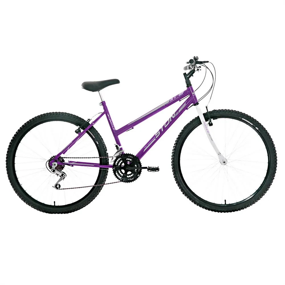 KIT DE BICICLETA ARO 26 STONE TR 1 FEM VIOLETA FEMININA  18 VEL 