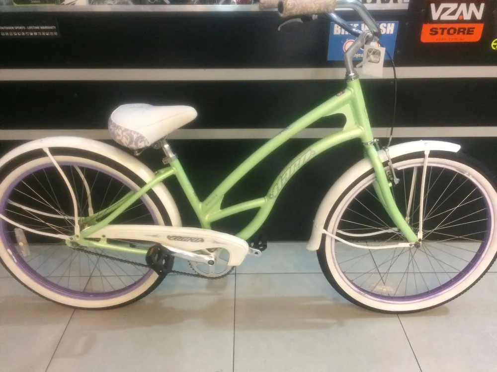 (SEMI NOVA) BICICLETA ARO 26 HARO TIPO BEACH VERDE 