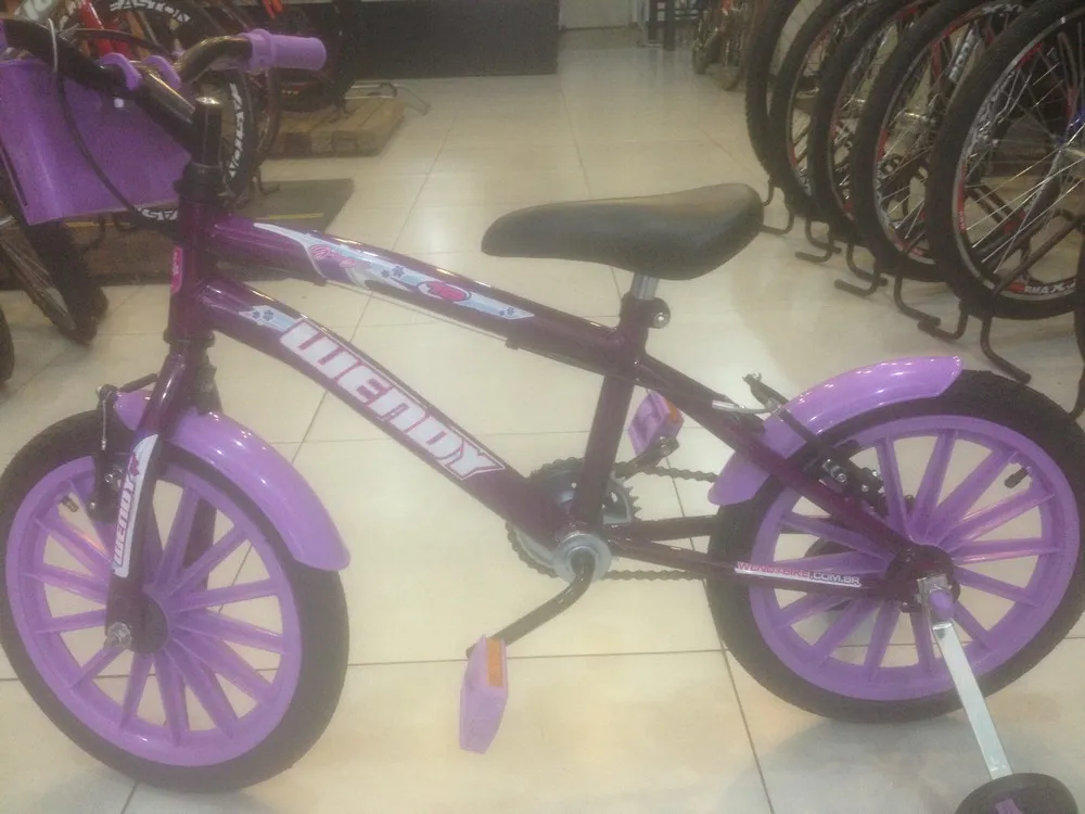 BICICLETA ARO 16 WENDY BIKE LILAS 