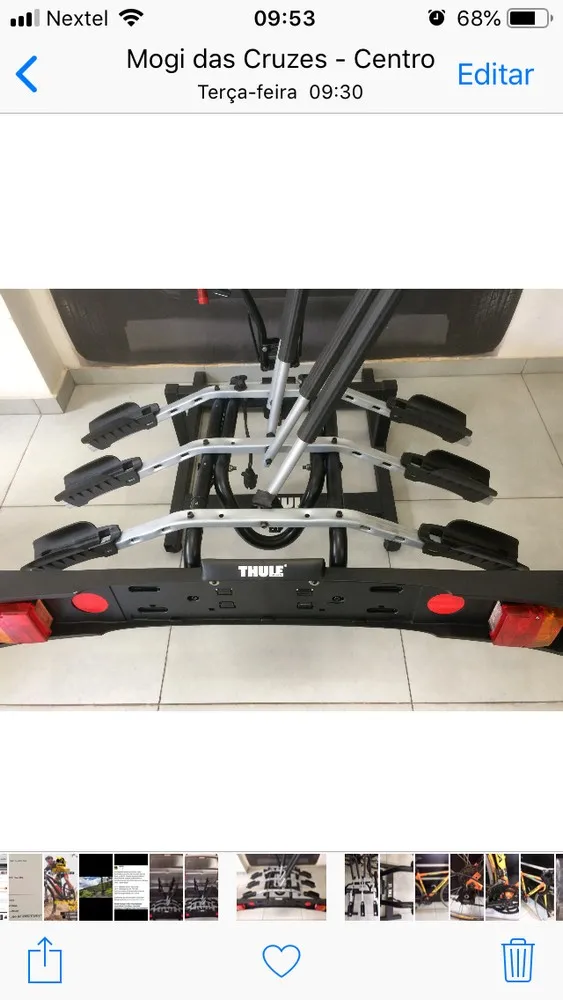 (SEMI NOVO) SUPORTE DE ENGATE THULE RIDEON 3, P/TRÊS BIKES