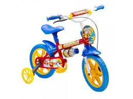 BICICLETA ARO 12 ANATHOR AZUL/AMARELO