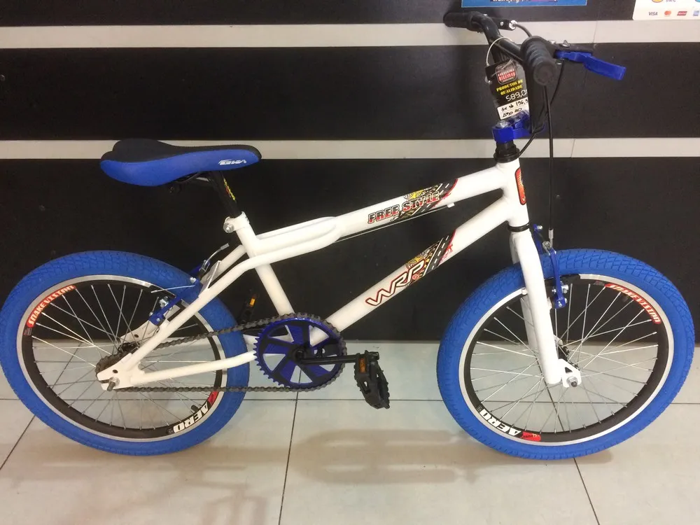 KIT DE BICICLETA ARO 20 WRP CROSS BRANCA/AZUL