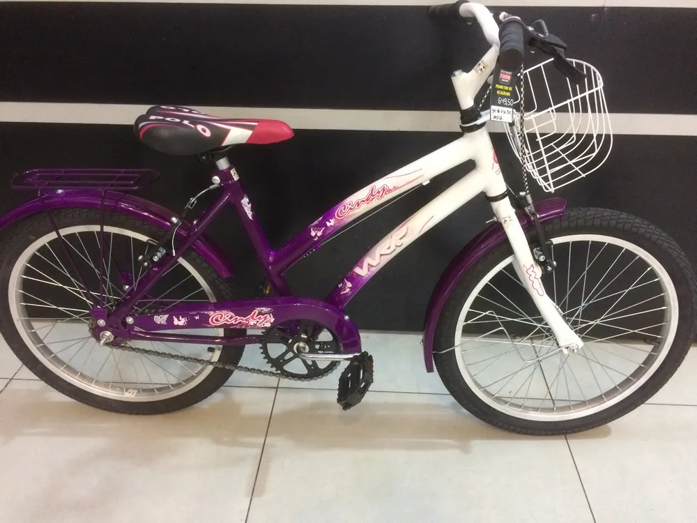 KIT DE BICICLETA  WRP ARO 20 TIPO CECI LILAS/BRANCA