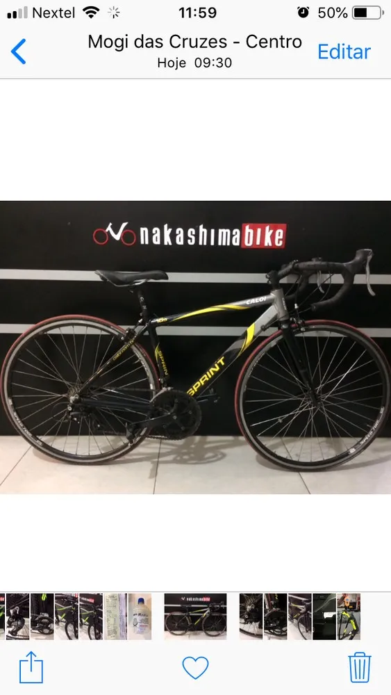 (SEMI NOVA) BICICLETA ARO 700 ALUM CALOI SPRINT 16VEL