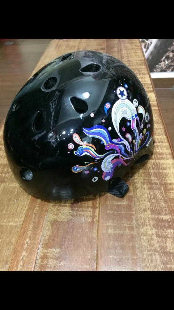 CAPACETE WK7 COQUINHO PRETO/ROSA/BRANCO TAM.: P