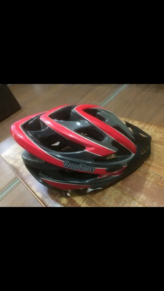 CAPACETE WK 7 PROTECTOR CINZA/VERM TAM.: G