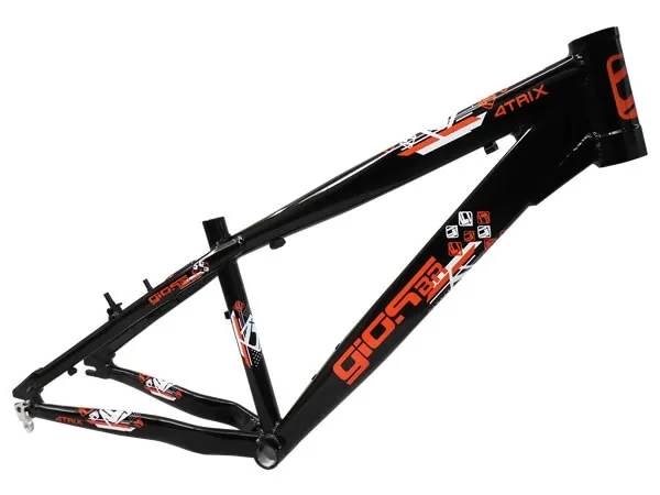 QUADRO ARO 26 ALUM GIOS 4 TRIX PRETO/LARANJA METALICO TAM.: 13.5