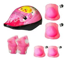 KIT CAPACETE INFANTIL RAD 7 ROSA