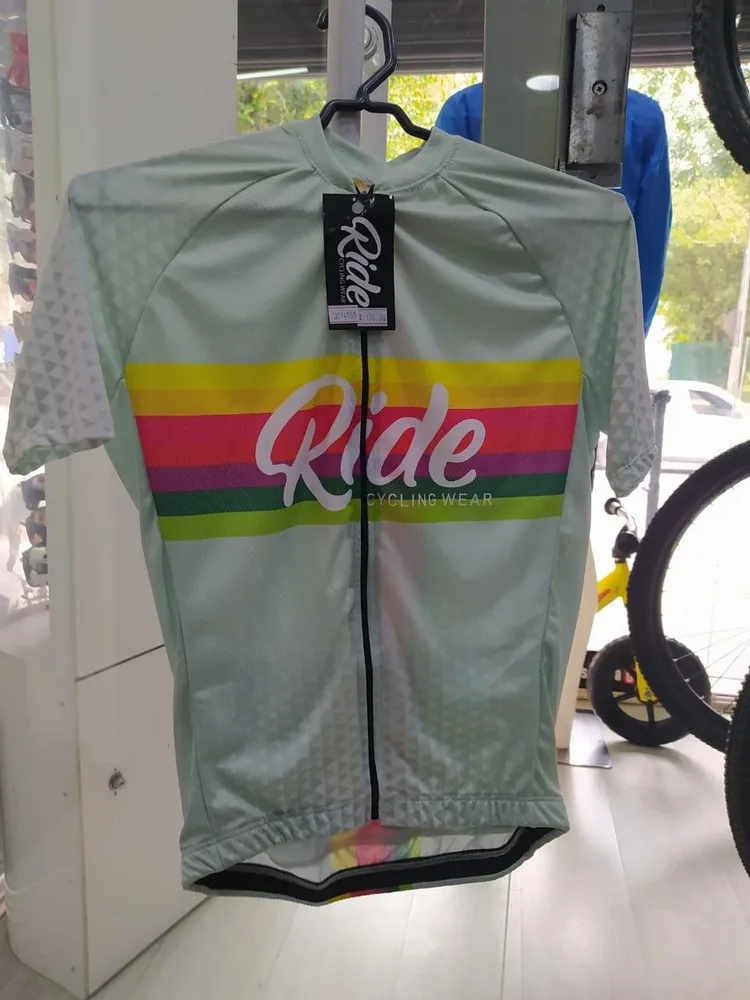 CAMISA RIDE CYCLING WEAR PRO VERDE TURQUEZA TAM.: PP