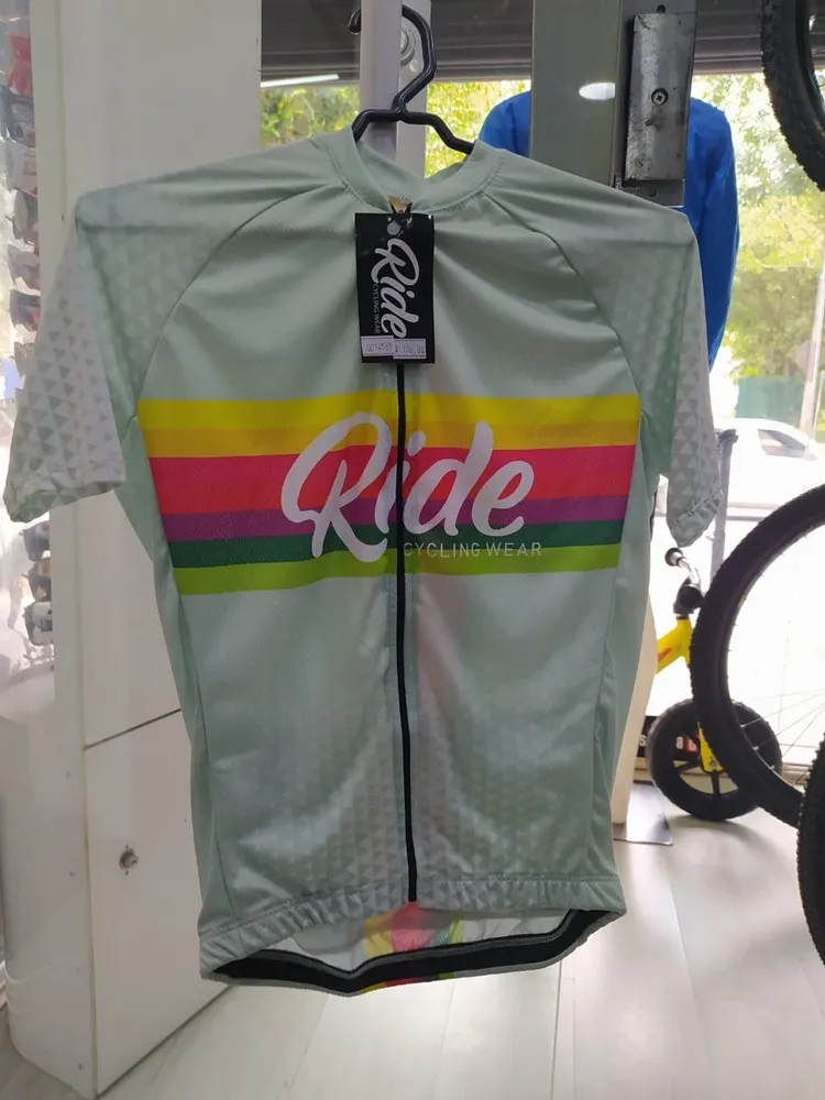 CAMISA RIDE CYCLING WEAR PRO VERDE TURQUEZA TAM.: P