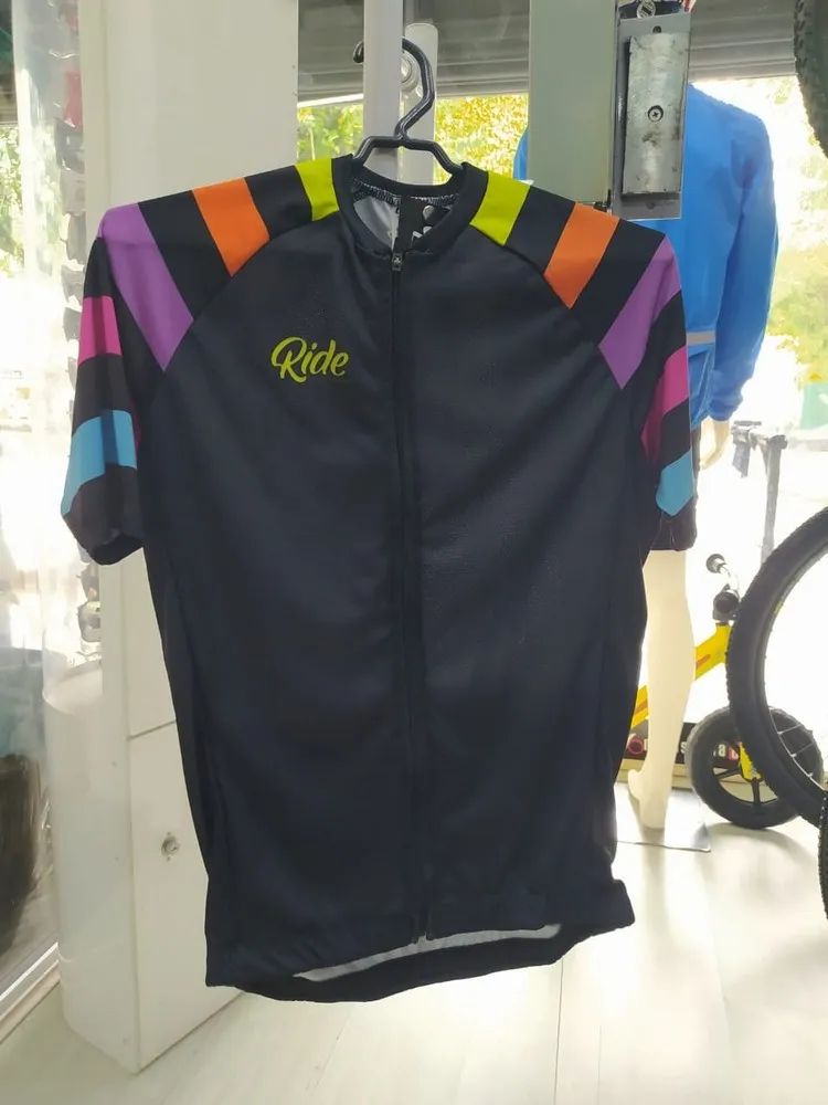 CAMISA RIDE CYCLING WEAR PRO PRETO COLORS TAM.: P