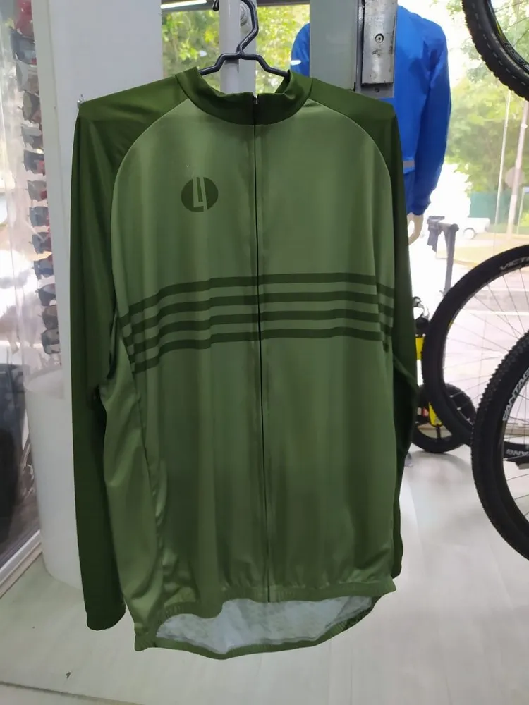 CAMISA CYCLING JERSEY BIKE GREEN M/LONGA TAM.: GGG