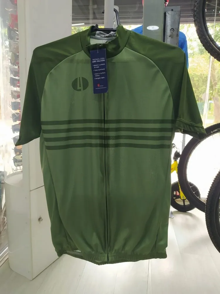 CAMISA CYCLING JERSEY BIKE GRAY GREEN  TAM.: M