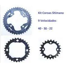 KIT DE ENGRENAGEM SHIMANO ALIVIO M4050 40/30/22D BCD 96MM 64MM