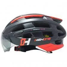 CAPACETE HIGH ONE C/OCULOS PRETO/VERM TAM.: M