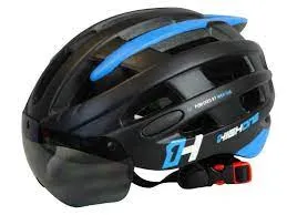 CAPACETE HIGH ONE C/OCULOS PRETO/AZUL TAM.: G