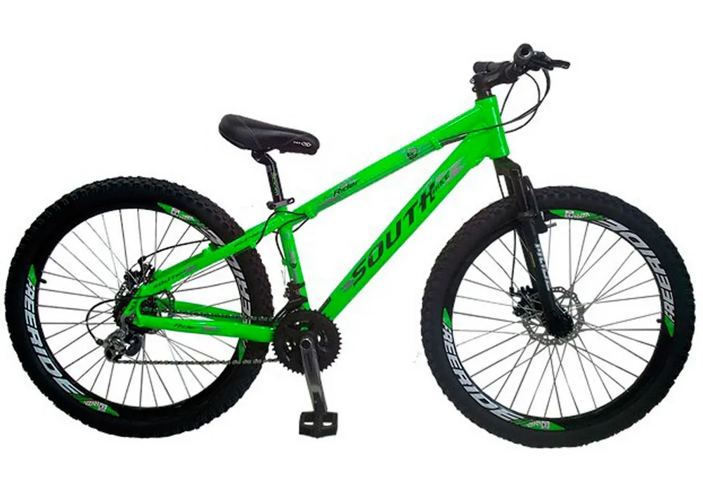 BICICLETA ARO 26 ALUM SOUTH 21 VEL VERDE/PRETO TAM.: 13