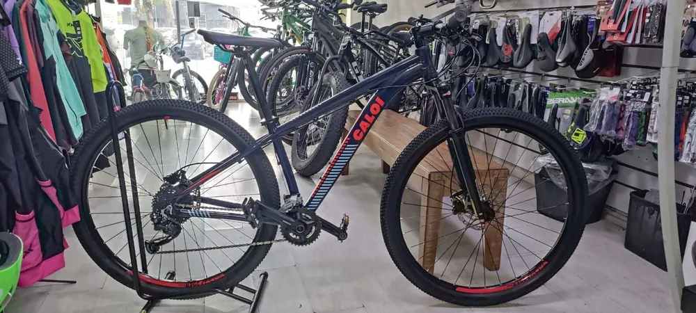 (SEMI NOVA) BICICLETA ARO 29 ALUM CALOI MOAB 18 VEL TAM.: 15