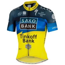 CAMISA ERT SAXO BANK TINKOFF (AZUL/AMARELO) (TAM.:P)