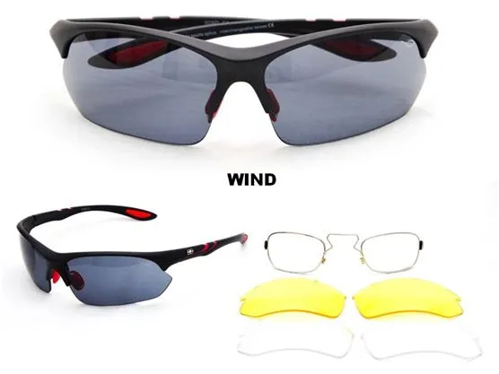 ÓCULOS DISIX WIND C1 (PRETO/VERMELHO) (3 LENTES)