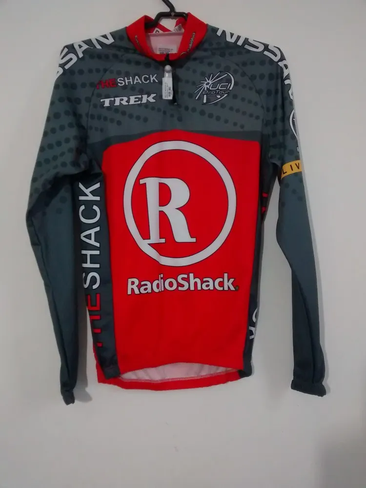 CAMISA ERT RADIOSHACK (M/L) (VERMELHA/CINZA) (TAM.:P)