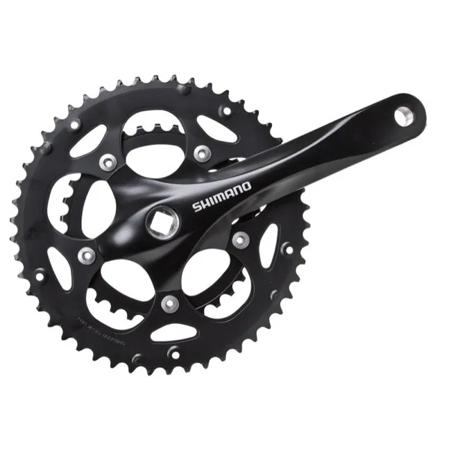 PEDIVELA DUPLO SHIMANO (FC-2350) (PRETO) (50/34D)  (170MM)