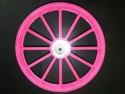 (SEMI NOVA) RODA ARO 16 NYLON ROSA COMPLETO(PAR)