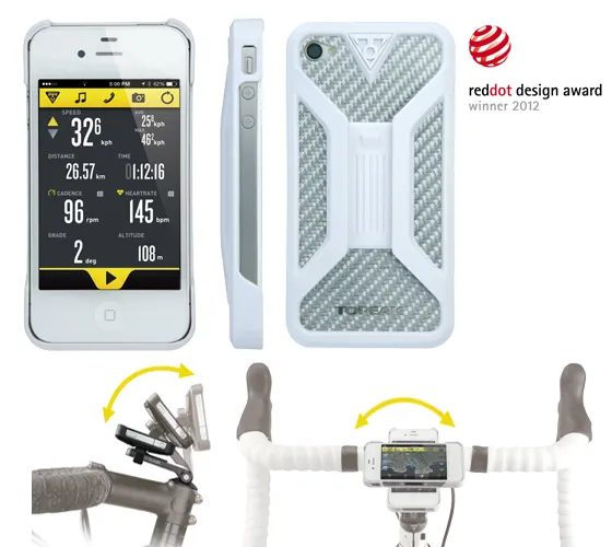 SUPORTE TOPEAK RIDECASE PARA IPHONE 4/4S (BRANCO)