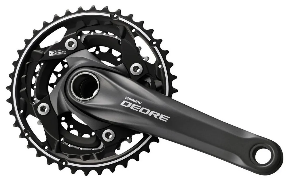 PEDIVELA TRIPLO SHIMANO DEORE (FC-M612) (DYNA SYS) (40/30/22) (175MM) 