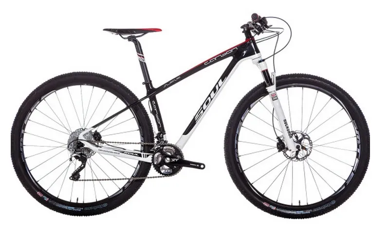 BICICLETA ARO 29 CARBONO.: SOUL CYCLES SL 929XT CARBON (2015) (PRETO/VERMELHO/BRANCO) (TAM.: 18)