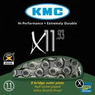 CORRENTE 11 VEL KMC X-11 SILVER 116L (PRATA)