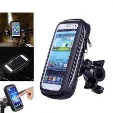 SUPORTE DE GUIDÃO P/ CELULAR HS (C/PROTEÇÃO A  AGUA) (PRETO)