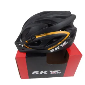 CAPACETE SKYNANO PRETO/LARANJA TAM G