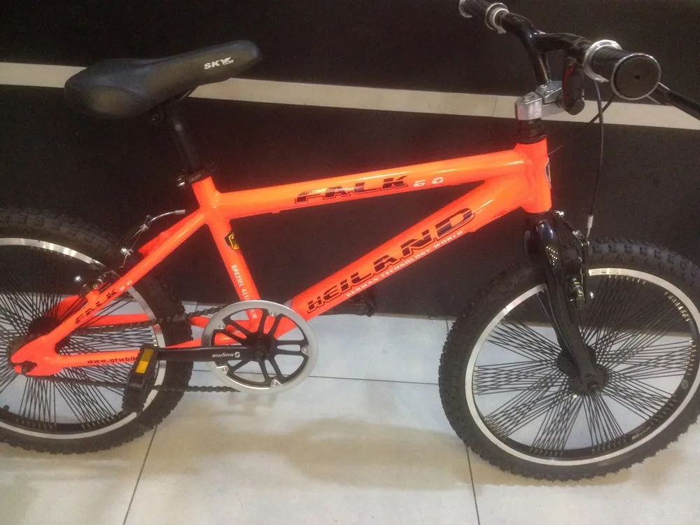 KIT BICICLETA ARO 20 HEILAND LARANJA FLORESCENTE 