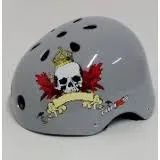 CAPACETE KRIPTA BMX CAVEIRA PRATA